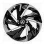 Imagem de Jogo de calota esportiva aro 13 nitro black silver + emblema resinado vw