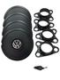 Imagem de Jogo de Calotas de Centro Miollo para VW Fox Aro 15 2004/2019 Estilo Tradicional Preto