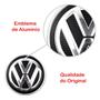 Imagem de Jogo de calotas esportivas velox 15 graphite black + emblema alumínio volks 3d