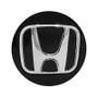 Imagem de Jogo de Calotinha 55mm Esportiva KRMAI Honda Fit Civic City Preta Brilhante Emblema Cromado
