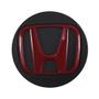 Imagem de Jogo de Calotinha 69mm Centro de Roda Honda New Civic Grafite Emblema Vermelho