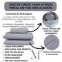 Imagem de Jogo de Cama Box Casal 03 Peças Liso 100% Algodão Linha Prime Percal 300 Fios