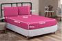 Imagem de Jogo de Cama Box Casal 03 Peças Liso com Elástico e Fronhas Cama Casal