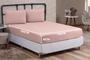 Imagem de Jogo de Cama Box Queen 04 Peças Liso com Elástico e Fronhas Cama Queen Size