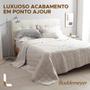 Imagem de Jogo de Cama Buddemeyer Damask Stripes King Size Cetim Percal 300 Fios 100% Algodão Fio Penteado