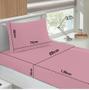 Imagem de Jogo de Cama Buettner Solteiro Malha Basic Liso 2 Peças Rose Blush