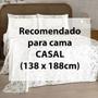 Imagem de Jogo de Cama Casal 4 peças Lençol com Elástico 100% Algodão Percal 180 Fios 138x188x35cm - Dohler