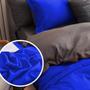 Imagem de Jogo De Cama Casal King Size 7 Peças Com Edredom Blue Grey