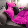 Imagem de Jogo De Cama Casal Super King 7 Peças Com Edredom Pink Grey