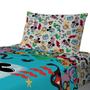 Imagem de Jogo de Cama Infantil Mickey Microfibra Solteiro Estampado 1,40 m x 2,20 m Com 3 Peças