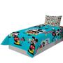 Imagem de Jogo de Cama Infantil Mickey Microfibra Solteiro Estampado 1,40 m x 2,20 m Com 3 Peças