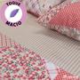 Imagem de Jogo de Cama Lençol 4 Peças Casal Com Elástico Estampado 138x188x30cm - BF Colchões