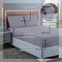 Imagem de Jogo de Cama Lençol Queen 300 Fios Algodão 3 peças Conjunto com Elástico e Fronhas
