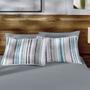 Imagem de Jogo De Cama Lençol Queen Vivaldi Fio Penteado 100 Algodão 3Pçs 198x158x30cm