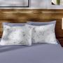 Imagem de Jogo De Cama Lençol Queen Vivaldi Fio Penteado 100 Algodão 3Pçs 198x158x30cm