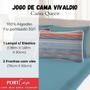 Imagem de Jogo De Cama Lençol Queen Vivaldi Fio Penteado 100 Algodão 3Pçs 198x158x30cm