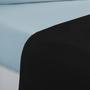 Imagem de Jogo de cama malha lençol 100% algodão gran moratta 3 peças solteiro - preto/azul bebê