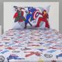 Imagem de Jogo de Cama Portallar Solteiro Malha Mista Joy Disney Marvel Assemble Avengers Shield 02 Pçs Cinza