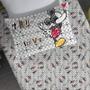 Imagem de Jogo de Cama Portallar Solteiro Malha Mista Mickey True Love Disney 2 Pçs Cinza