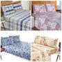 Imagem de Jogo de cama queen 3 peças sem elástico estampas variadas