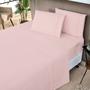 Imagem de Jogo de Cama Queen Percale 200 Fios Ponto Palito Elegance 04 Peças Rosa