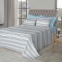 Jogo de Cama Queen Size Algodão 180 Fios 4 Peças Estampado - Fiori Imagem de Jogo de Cama Queen Size Algodão 180 Fios 4 Peças Estampado