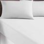 Imagem de Jogo de cama simples 2pc malha 100% algodao - branco 1,10x 2,03mx 30cm