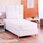 Imagem de Jogo de cama solteiro com elástico 2 peças lençol 0,88x1,88x0,18 casa quarto colonia de férias-branco