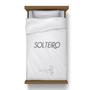 Imagem de Jogo de Cama Solteiro Lençol com Elástico 200 Fios Ponto Palito Palha 02 Peças