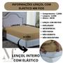 Imagem de Jogo de Cama Super King com Fronha 400 Fios 04 Peças Hotel Pousada Fazenda Cama Box
