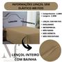 Imagem de Jogo de Cama Super King com Fronha 400 Fios 04 Peças Hotel Pousada Fazenda Cama Box