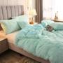 Imagem de Jogo de Cama Uhamho com Cobertor Felpudo de Veludo Faux Fur - Ultra Macio e Quente (Twin, Aqua)