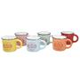 Imagem de Jogo de Canecas Coffee 85 Ml Cerâmica 6 peças Class Home