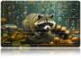 Imagem de Jogo de Cartas Playmat BVDIKMI Magic Forest Raccoon 60x35cm