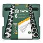 Imagem de Jogo de Chave Combinada Sata com Catraca 8 a 19mm - Embalagem com 8 Peças