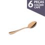 Imagem de Jogo de Colher Café Aço Inox Cobre 6 Peças Gourmet Mix