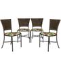 Imagem de Jogo de Cozinha 4 Cadeiras Gramado Jantar Em Fibra Sintética Cadeiras para Área Externa e Interna.