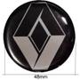 Imagem de Jogo De Emblema Adesivo Resinado Alto Relevo Renault Para Centro De Calota Roda 48mm Clio Logan Sandero