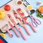 Imagem de Jogo de Facas Lâminas Aço Inox Utensílios de Cozinha 6 Peças