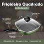 Imagem de Jogo De Frigideiras Antiaderente Quadrada Verde 3 Peças Funda Com Tampa De Vidro Clear Coat Patolux