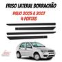 Imagem de Jogo De Friso Lateral Borrachão Friso Palio 2005 A 2007 / 4 Portas