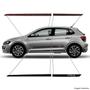 Imagem de Jogo De Friso Lateral Slim Polo Hatch Sedan 02 a 15 Novo Polo 18 a 20 Black Piano Grafia Original