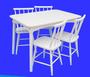 Imagem de Jogo de Jantar Colonial Brisa Mesa 110X80 cm + 04 Cadeiras Branca Rustico