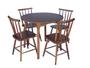 Imagem de Jogo de Jantar Colonial Brisa Mesa 90 cm + 04 Cadeiras Imbuia Rustico - Madeira