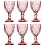 Imagem de Jogo De Jarra 1 L E 6 Taças 260ml Rosa Diamond Ke Home