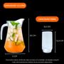 Imagem de Jogo De Jarra 1,6l Com 6 Copos Light Vidro Suco Água 300ml