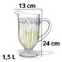 Imagem de Jogo de Jarra de Suco em Vidro 1,5L com 6 Copos de 300ml