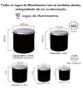 Imagem de Jogo De Lata para Mantimentos e Kit Pia com Lixeira e Porta Detergente em Alumínio Colorido Polido Com POA (8 Peças)