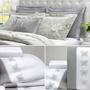 Imagem de Jogo de lençol bordado cama casal queen super moderno e elegante papillons com 04 peças