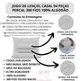 Imagem de Jogo de Lençol Casal 04 Peças Percal 300 Fios Macio Tecido Grosso Cama Box Aveludado